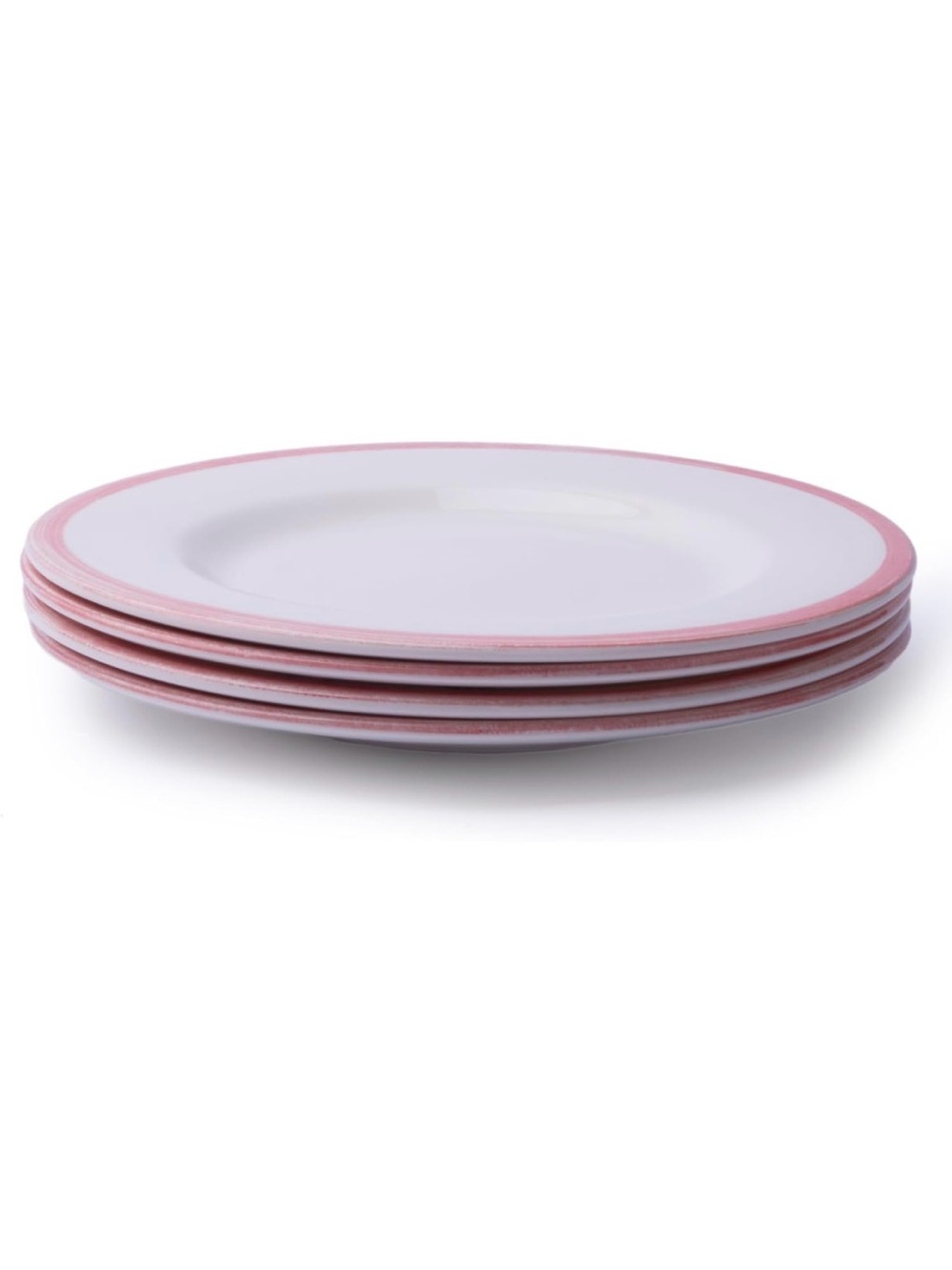 New Open Box Portmeirion Potter's Brushstroke Salad Plate - Red, Set of 4